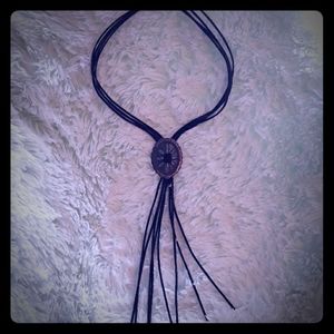 WEST & CO. NECKLACE SILVER CONCHO BOLO